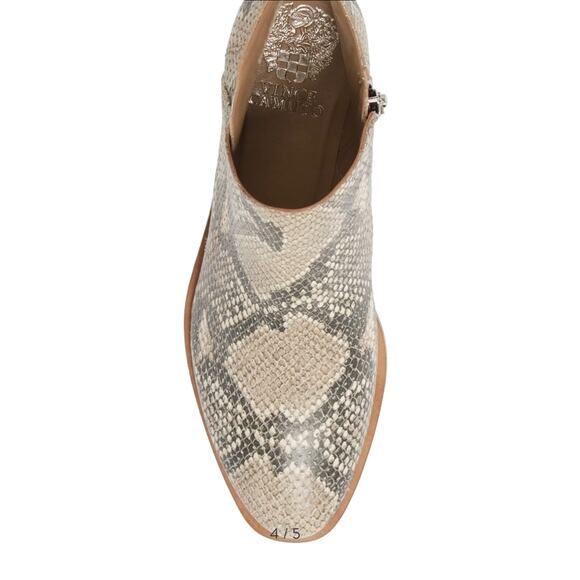 Vince Camuto Arendara Warm Roccia Snake Print Leather Booties Size 6.5M New - Picture 4 of 7
